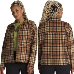 VANS Roadside Flannel Shacket Jacket Brown Plaid Grunge Women’s XL PRISTINE